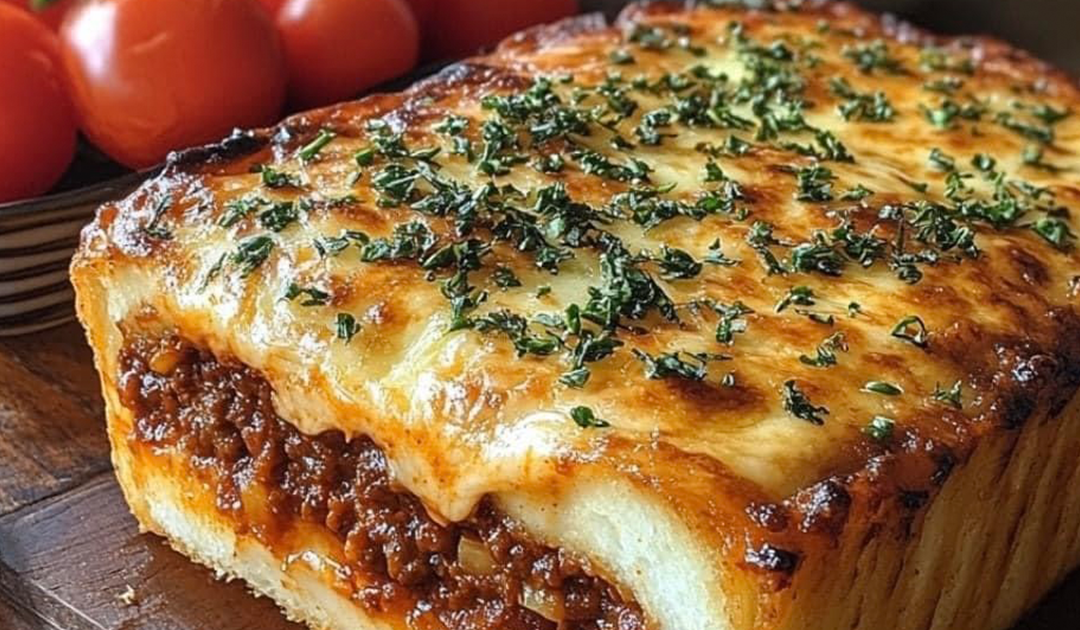 Garlic Bread Cheesy Sloppy Joe Bake