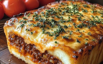 Garlic Bread Cheesy Sloppy Joe Bake